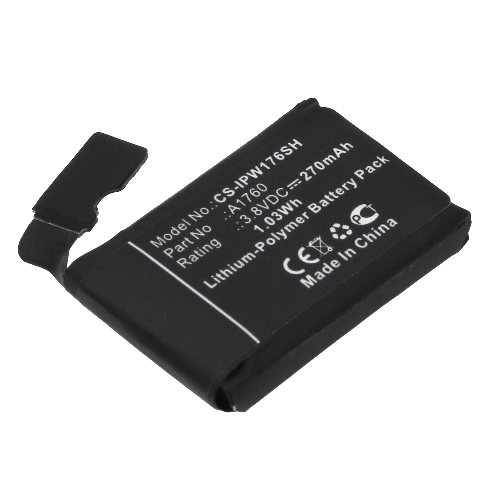 

2026 100% NEW 3.8V 270mAh Smartwatch Battery A1760 for Apple Watch 2 38mm, MNNN2LL/A, MP032LL/A,