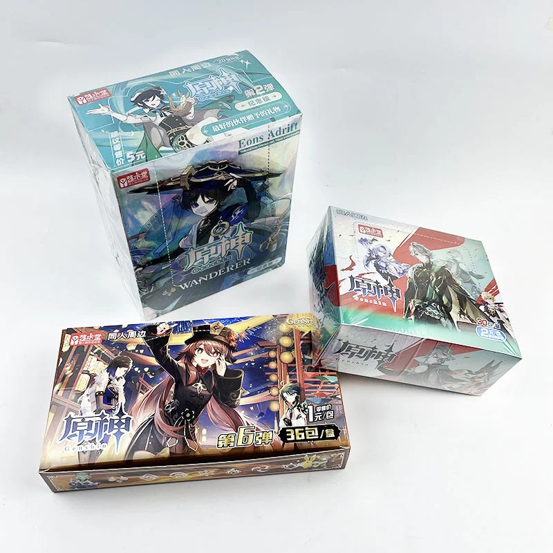 Genshin Impact Cards Mystery Box Toys Anime TCG Game Pack Booster Box Rare SSR Blind Boxes Collection Toys For Children Gifts