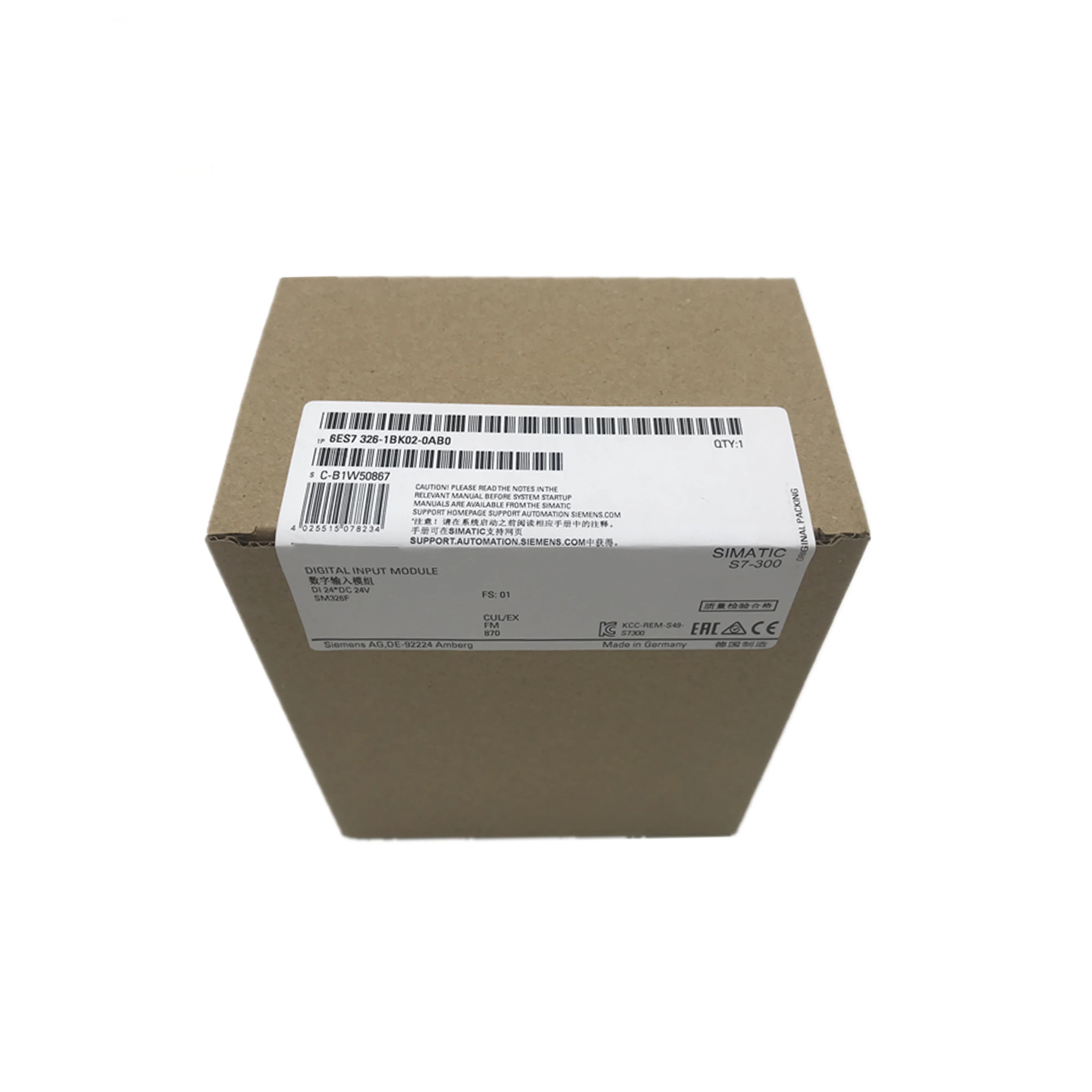 New Original 6ES7326-1BK01-0AB0 6es73261bk010ab0 S7-300 Digital Input Module Stock in Warehouse