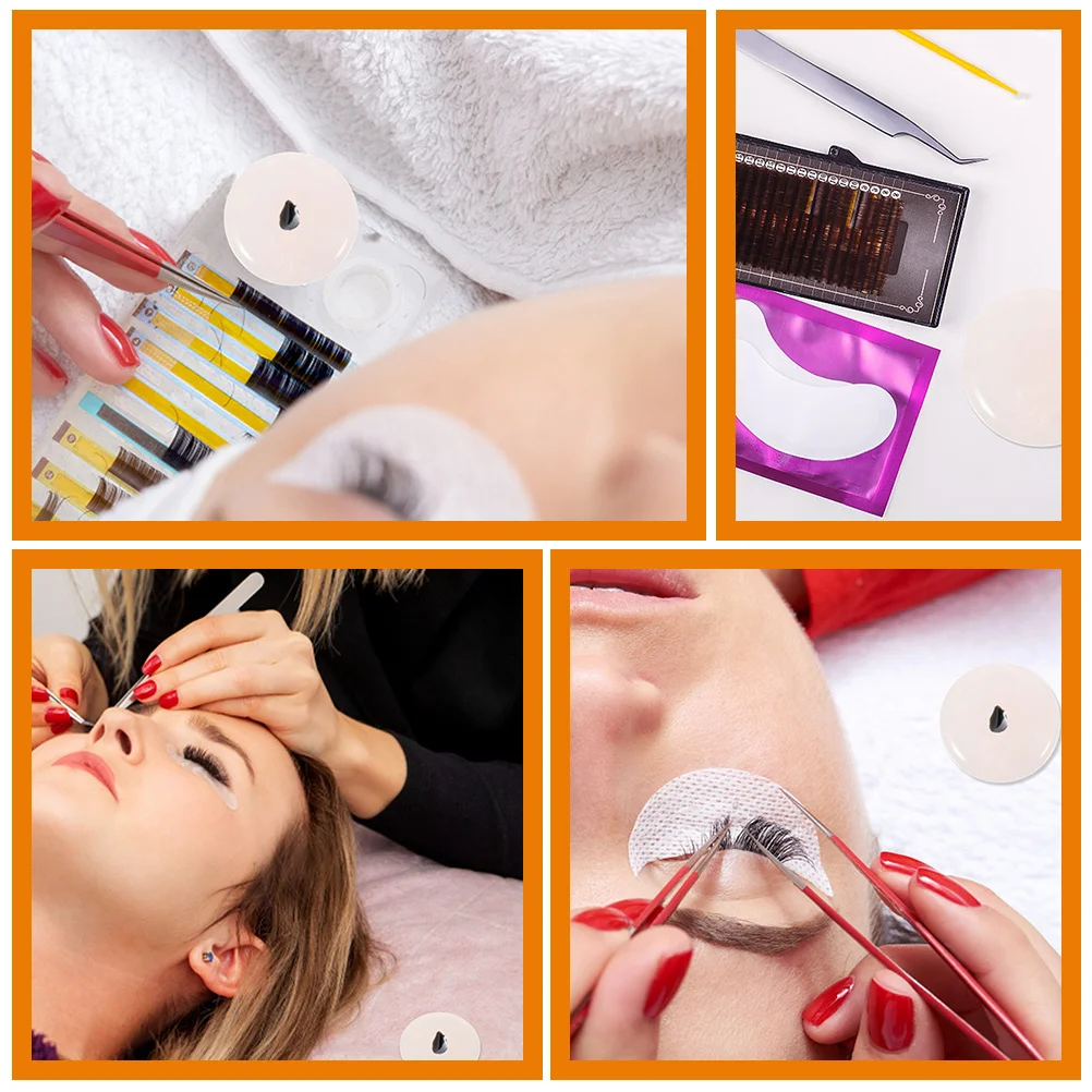 2 pçs paletes de jade almofadas de cola de chicote suporte de extensão de cílios fácil de usar bandeja portátil jade para suporte de cílios de chicote