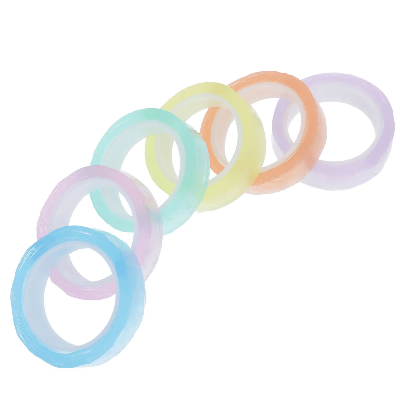 

6 Rolls Tape Unzip Adhesive Colorful Tapes Sticky Ball Square Convenient Diy Colored Child