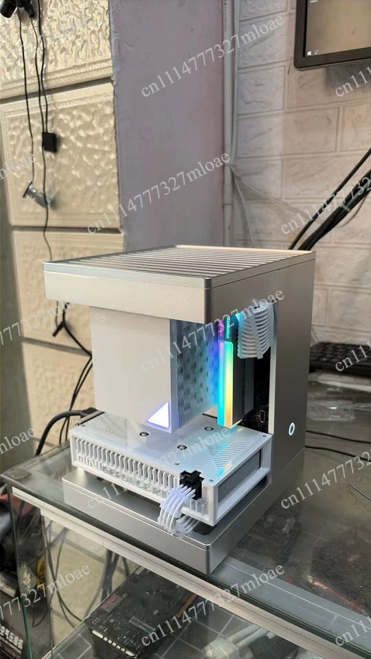 S1 desktop aluminum alloy itx small sea view numerical control aluminum chassis 120mm high radiator mini computer chassis