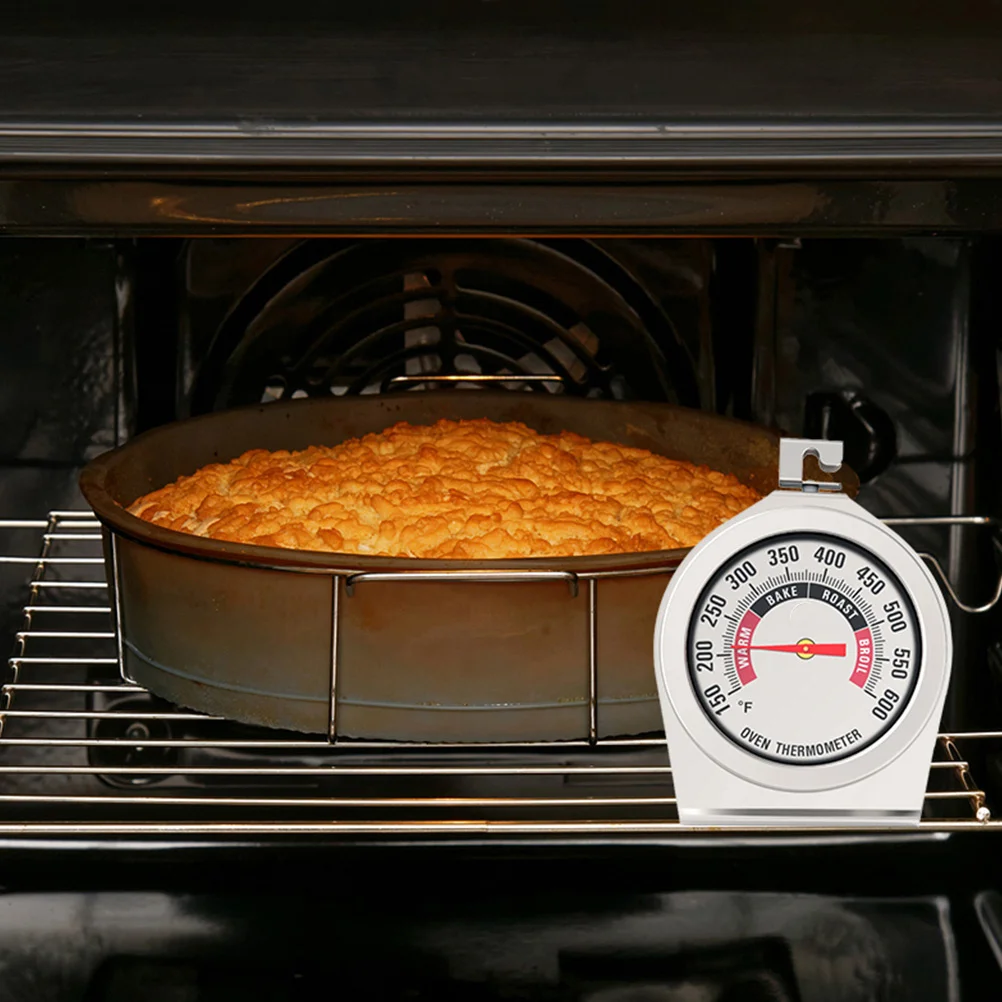

1Pcs Food Thermometer Stainless Steel Glass Large Dial Oven Kitchen Barbecue Baking Thermometer Practical Temperature Monitor