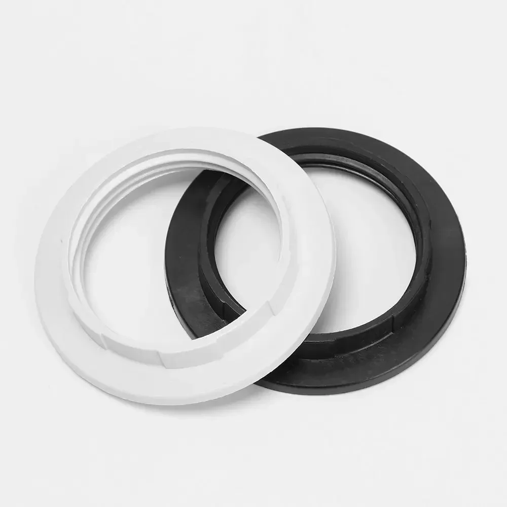 Durable Plastic Buckle For Table Lamp Black White Plastic Retaining Ring E27 Lamp Shade Collar Ring Adaptor Bulb Holder