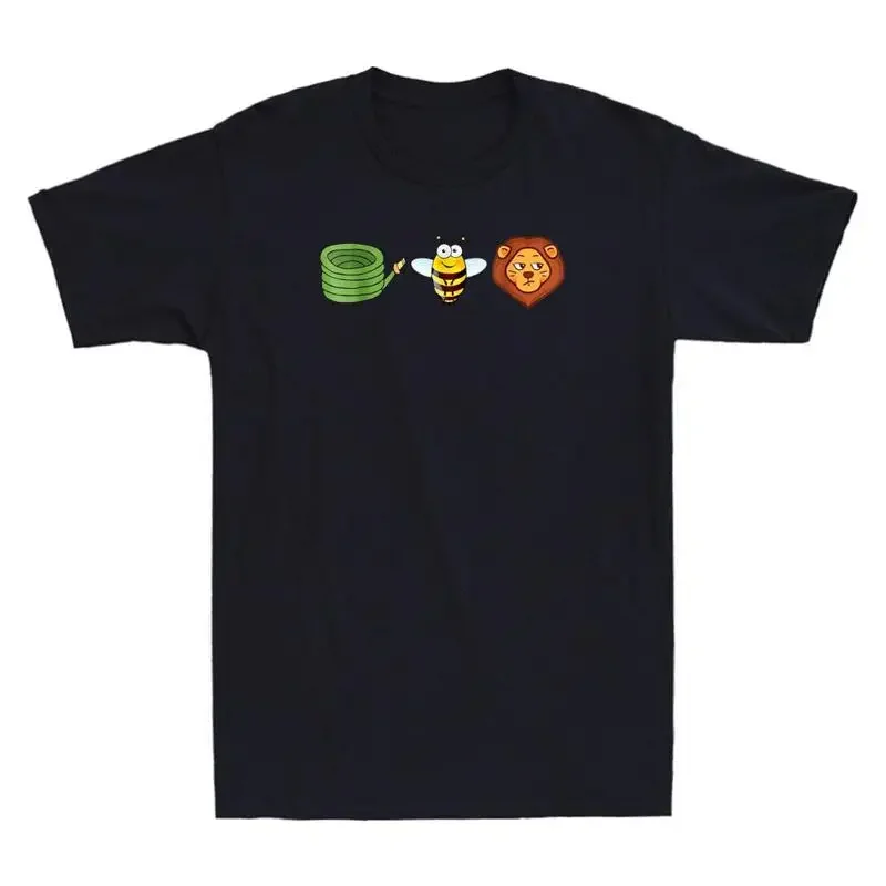 Hose Bee Lion Hoes Be Lying Funny Animal Cartoon Short Sleee T Shirt