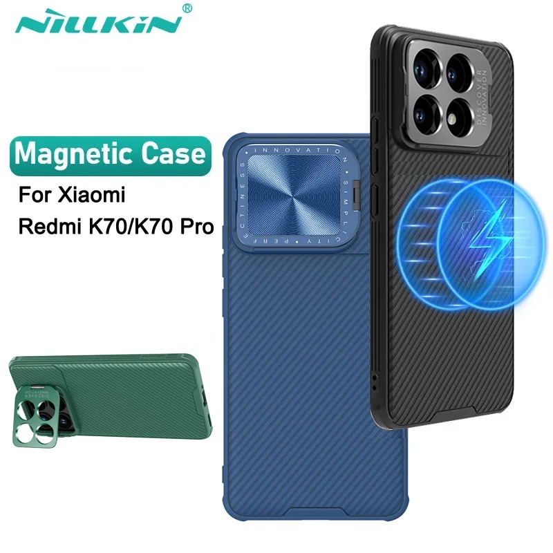 

Чехол для Redmi K70 Pro NILLKIN CamShield Prop Slide Camera, защита объектива, крышка конфиденциальности для Xiaomi Redmi K70 с подставкой