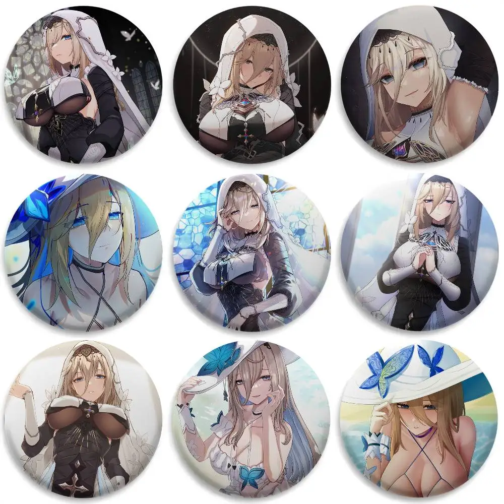 هونكاي تأثير Aponia شارات لطيفة شارة مستديرة رائعة دبابيس دبابيس الإبداعية للملابس قبعة ظهره هدية الملحقات