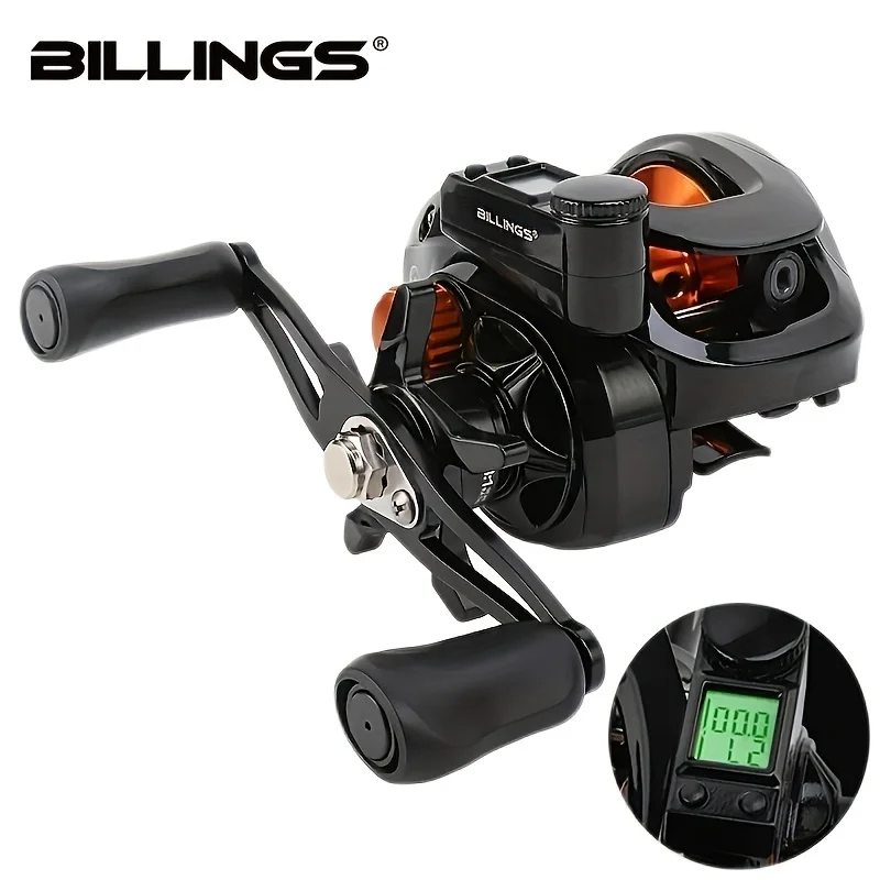 BILLINGS AF Series,6.3:1 Gear Ratio,Digital Display,18LB Max Drag,Metal Baitcasting Reel,For Freshwater Saltwater