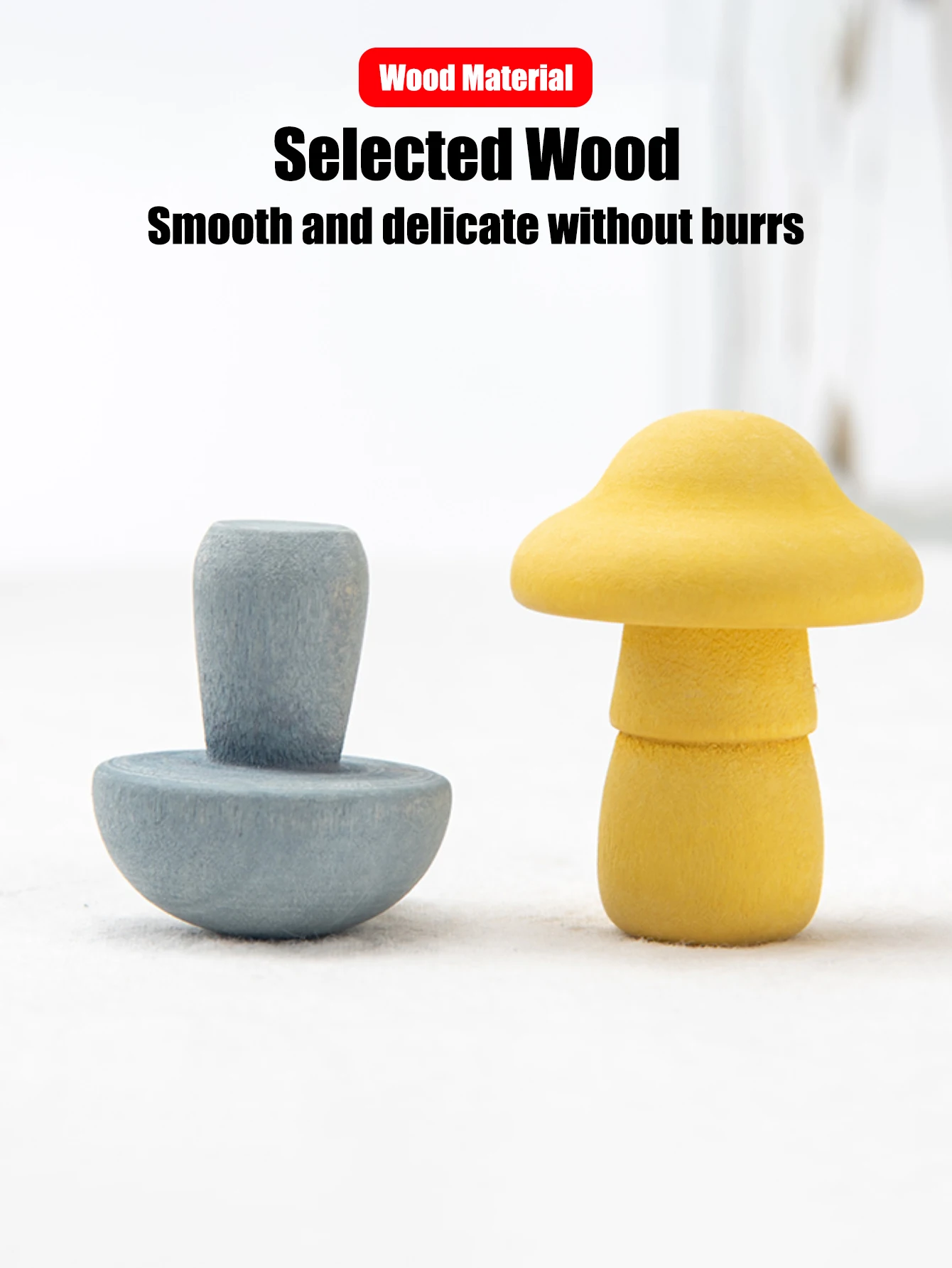 9 pezzi di giocattoli per la prima educazione dei bambini con abbinamento di colori e forme, esercizi per la raccolta dei funghi, coordinazione occhio e mano