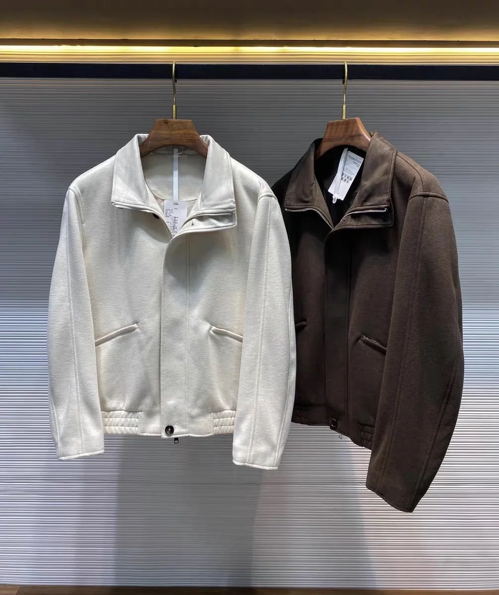 

Мужское осенне-зимнее деловое повседневное пальто Faion Jaet с воротником-клапаном, смешанная шерстяная ткань, подходит для среднего возраста, длинный свеч Zi...