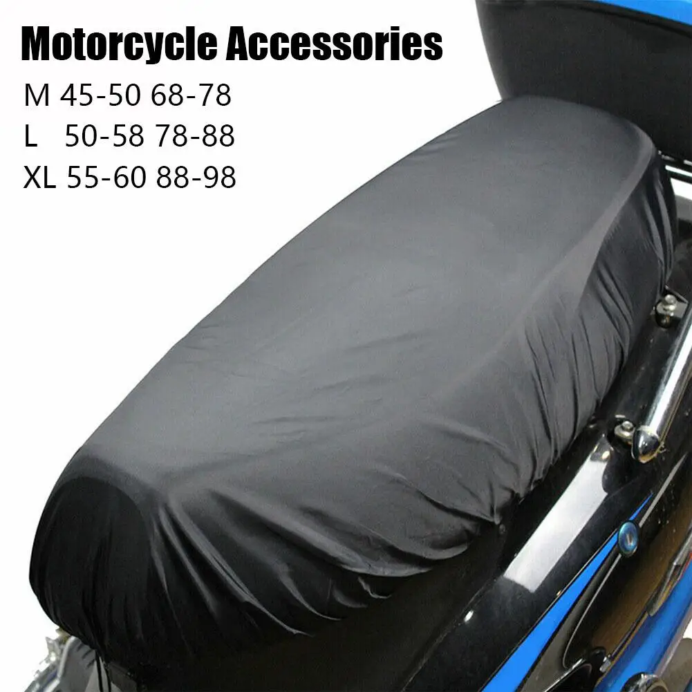 Motorfiets Regen Seat Cover Universele Flexibele Waterdichte Zwarte Zon Accessoires Dust Uv Zadel Motorfiets Protect 210d Cover W1y4