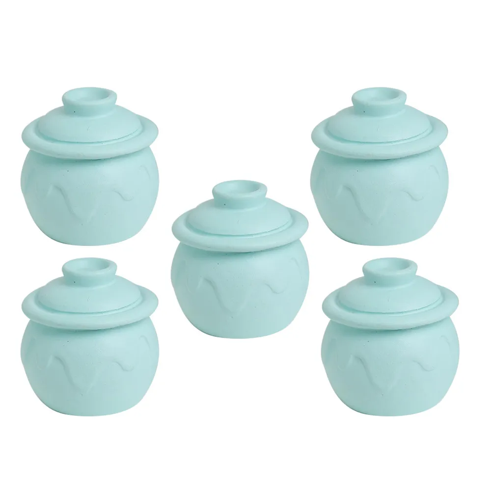 5pcs Mini Pickle Jar Vinyl Kitchen Decor – Realistic Micro House Prop for Dollhouse & Miniature Display