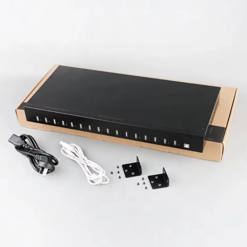 A-165 16 Port Usb Hub Mobile Phone Accessories Splitter With Built-in 200w Power Adapter
