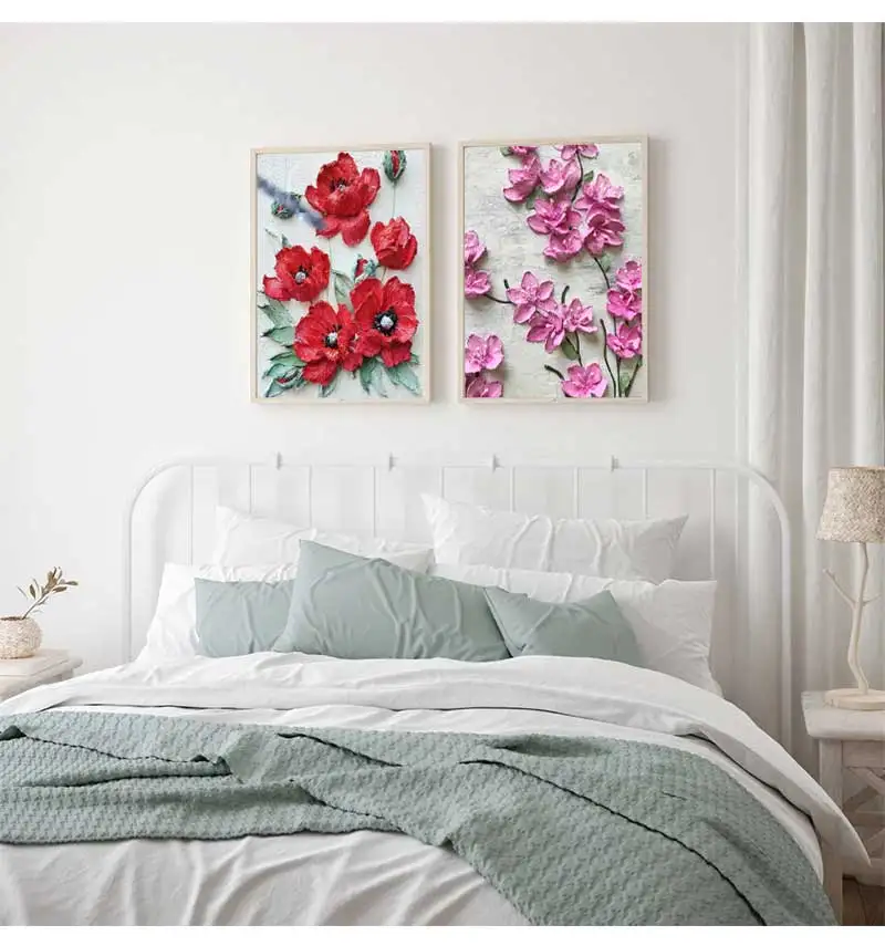 Nordic Modern Flower Poster Home Decoration Scandinavian Canvas Painting Wall Art Poster And Print Murals Living Room Decoration