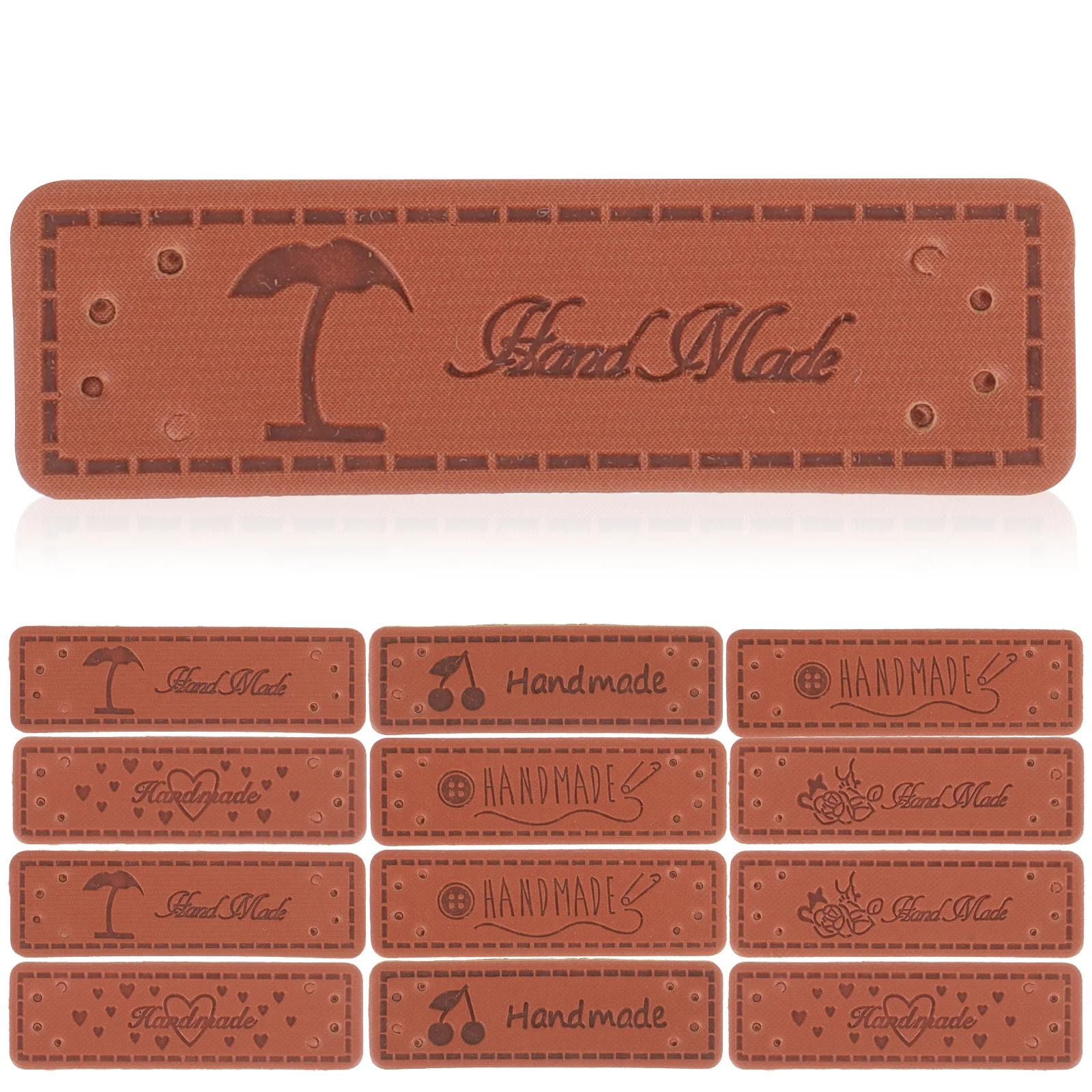 

50Pcs Cartoon Labels Premium Flexible Fabric Tags for Sewing on Jeans Bags Shoes Hats DIY Apparel Projects