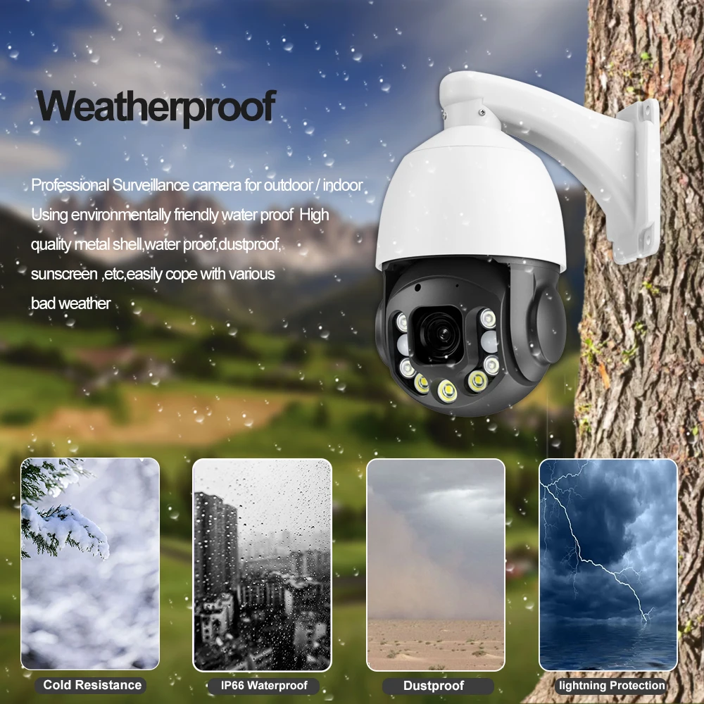 5mp Outdoor Auto Tracking Poe Ip Ptz Cam Speed Dome Camera 30x Zoom Ptz Ip Camera Ir