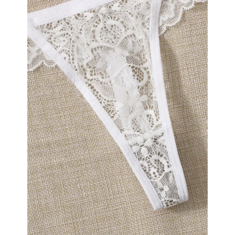 Sexy Girls G String Lace Panties Women Briefs Hollow Out Transparent Thong Underwear Female Thin Low Waist Lingerie Size S-L