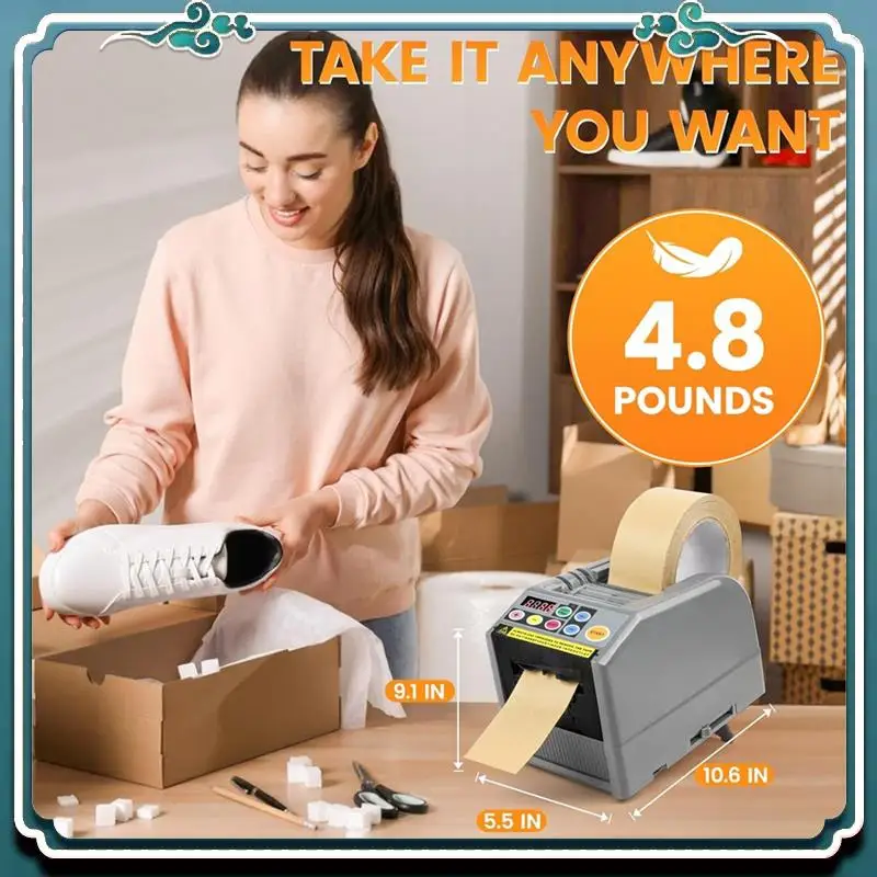 Easy To Use Ribbon Cutting Machine, Automatic Tape Dispenser, 999Mm Precision Cutting, Perfect For Transportation, Home Use Us P