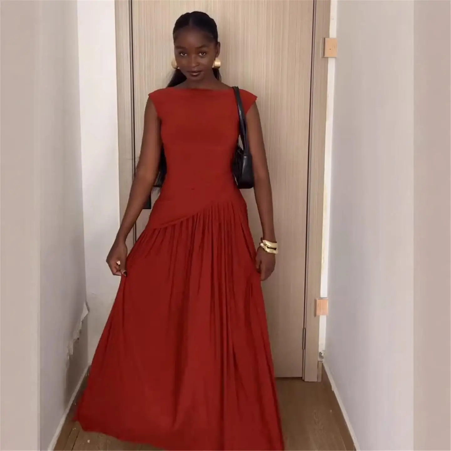 

Split Women's Sexy Slim Fit Dr Spring 2025 New Cross-Border Faionable Workwear Regular Sve Chinese Origin