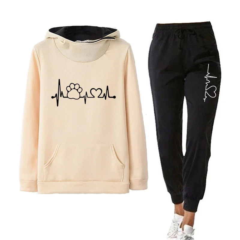 Autumn Winter Women Tracksuits Fashion Two Piece Sets Ladies Jogging Suits Sports Wear Casual Hoodies+Sweatpants Female Outfits