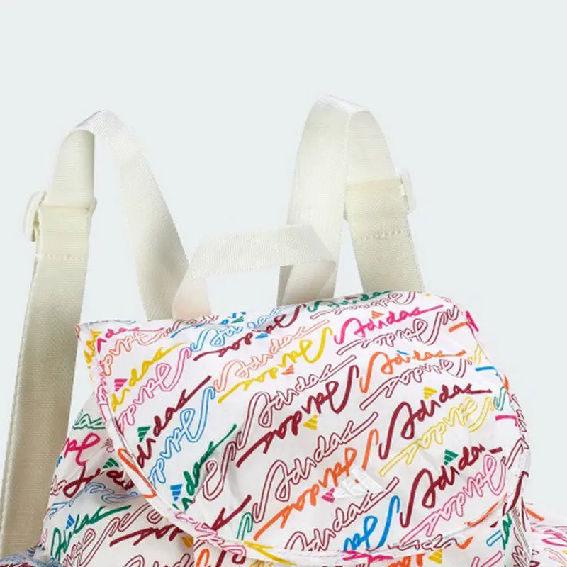 Adidas KS0291 Girl Full Print Fashion Backpack 2026 Spring Sports Student School Bag