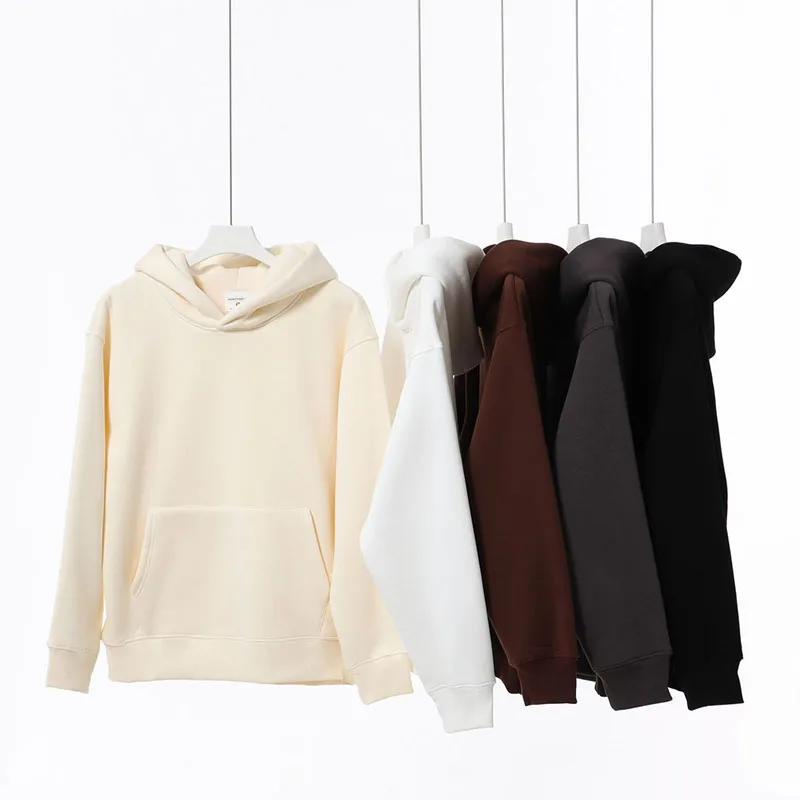 New Thick And Tight Fleece Shoulder Pullover Retro Hoodie Hoodie