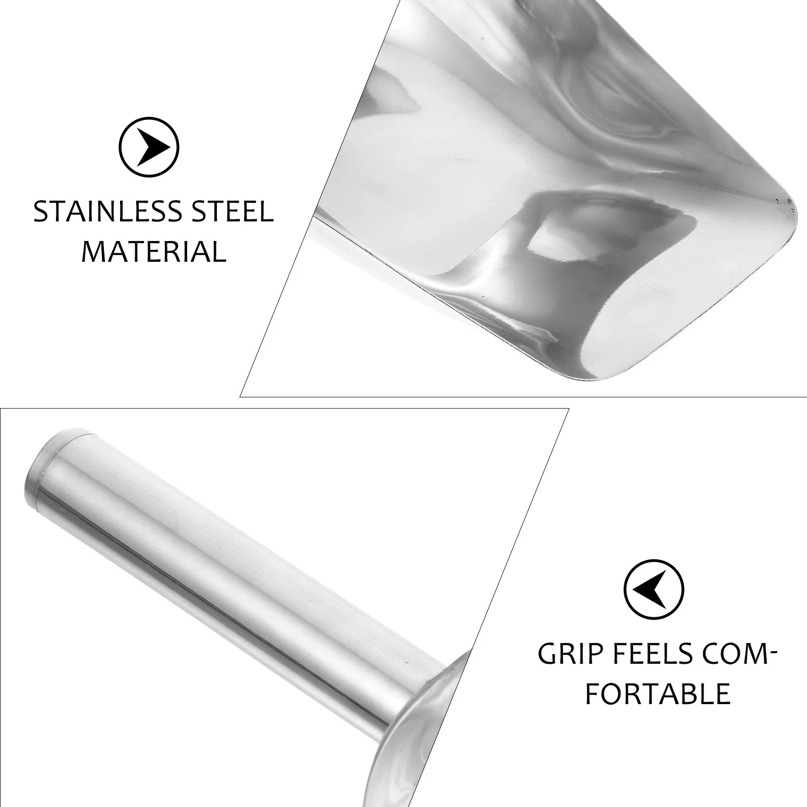 

Premium Stainless Steel Ice Scoop Food Shovel Multipurpose Kitchen Scoop for Crushed Ice Flour Rice Nuts Candy