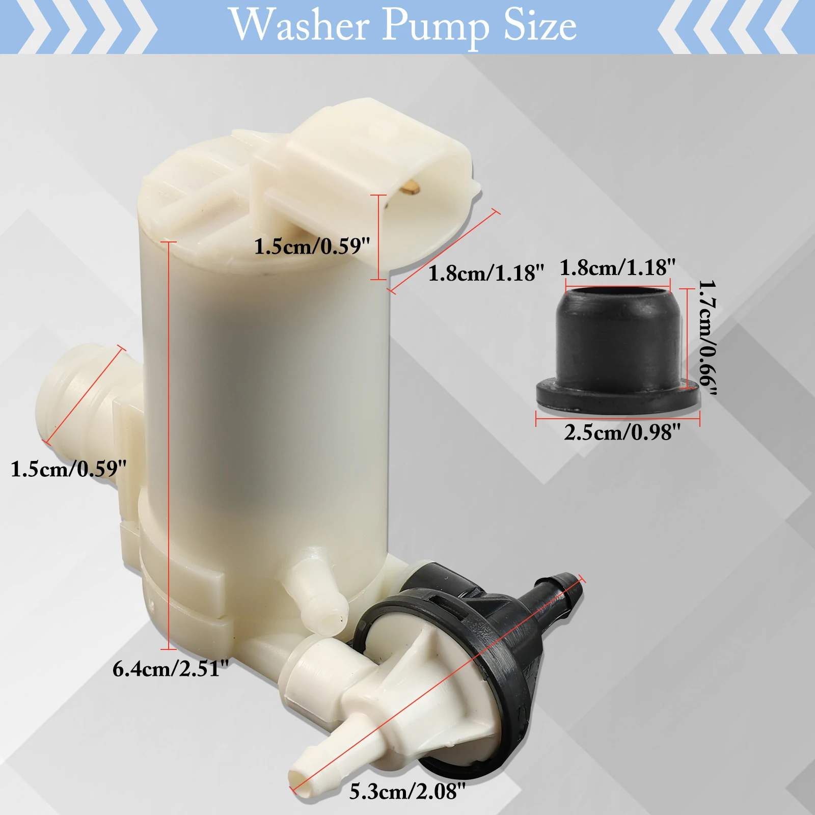 Car Front Rear Wiper Washer Pump Motor Triple Outlet For Mazda 2 2007 2008 2009 2010 2011 2012 2013 2014 D65167482A DG80-67-482