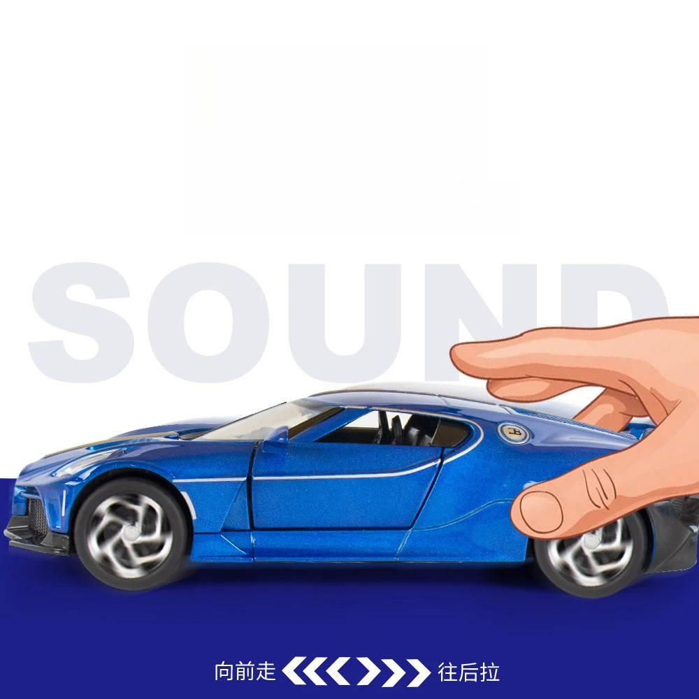 1:32 LA Voiture Noire aleación Diecast coches modelo juguetes con 5 puertas abiertas tirar hacia atrás sonido luz vehículos deportivos juguete para niños regalos