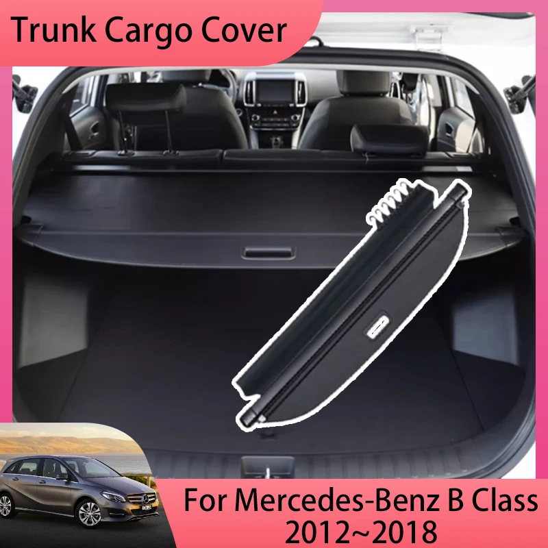 

For Mercedes Benz B Class W246 B200 2012~2018 2015 Car Trunk Covers Curtain Retractable Space Anti-peeping Supplies Accessories