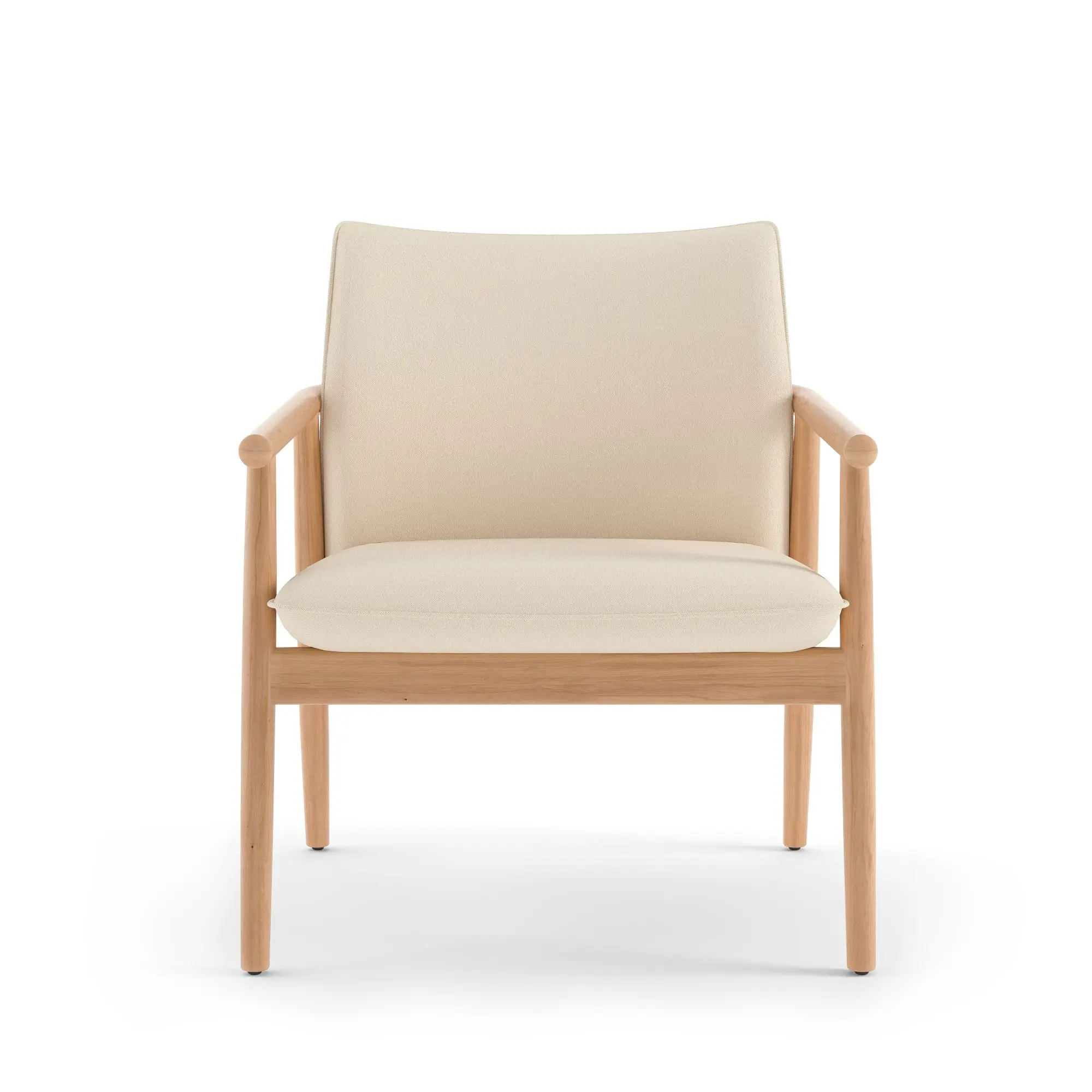 

Modern Trend One-Sit Cream Wind Chair For Bedroom Comfortable Soft Living Room Home Furniture Solid Wood With Simple Texture
