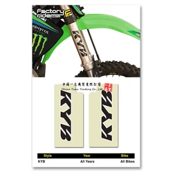 Adesivi forcella KYB grafica Mx Dirt Bike adatta a tutte le bici! LOGO KYB trasparente e nero