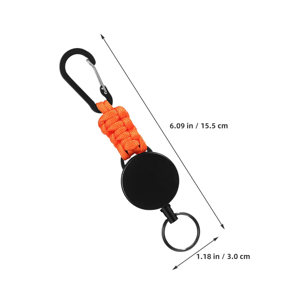 4Pcs Retractable Keychain Stylish Simple Appearance Multi Functional Belt Buckle Portable Reel Keychains for Men Women