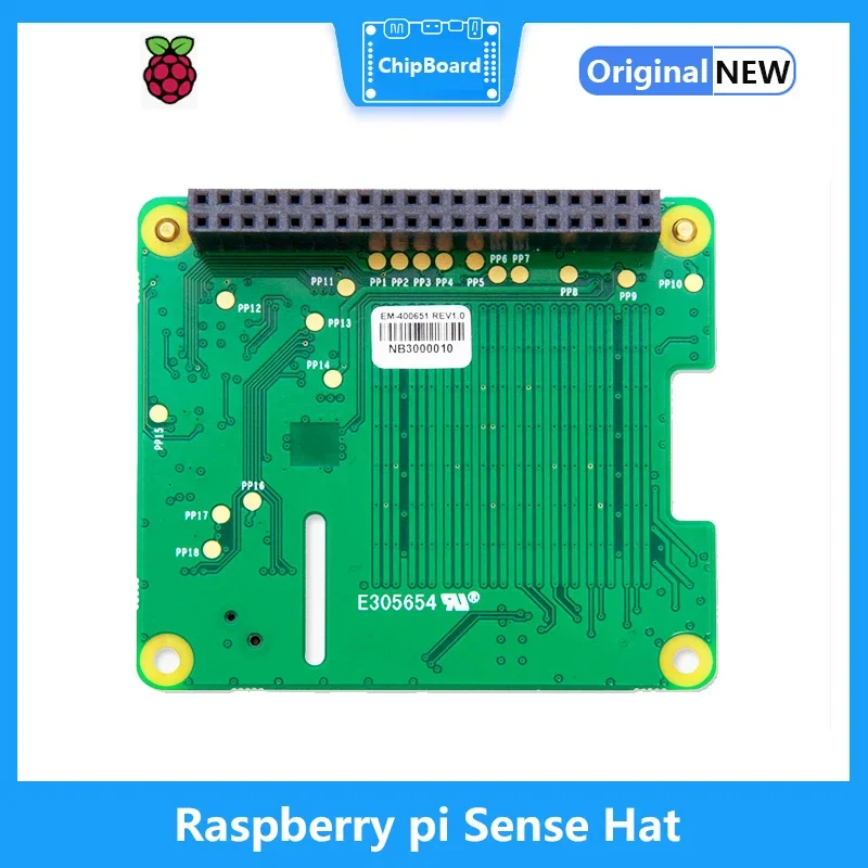 قبعة Raspberry pi Sense، أجهزة استشعار للضغط والرطوبة ودرجة الحرارة الاتجاهية لـ Raspberry pi 4B/3B/3B+