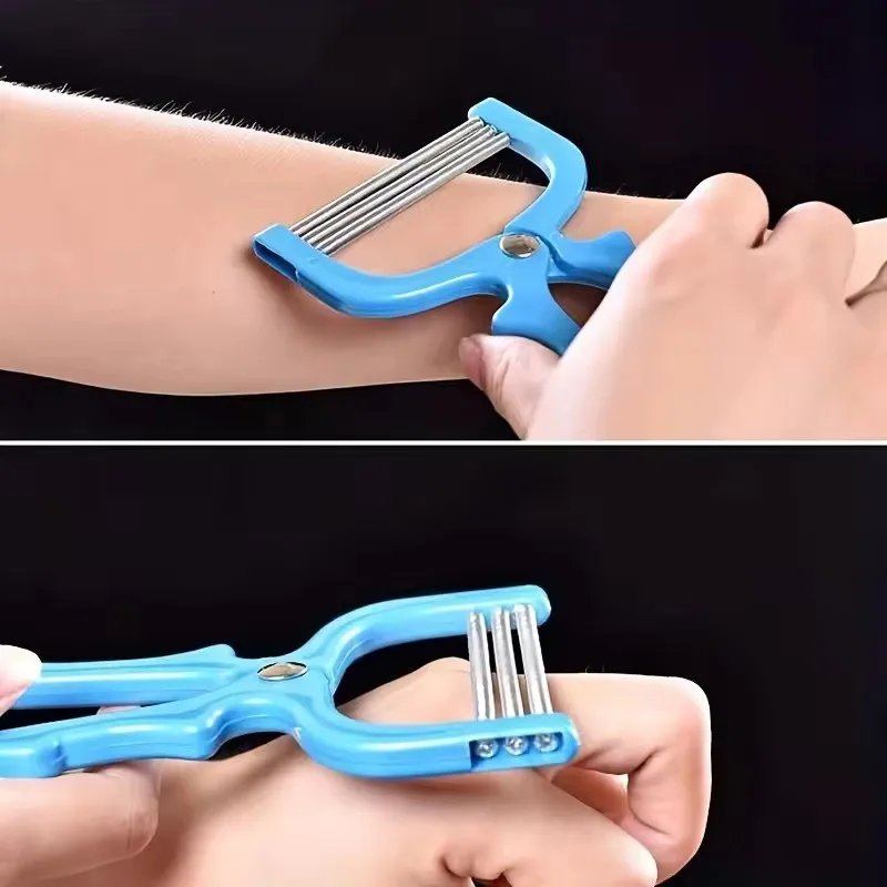 휴대용 얼굴 제모기 스프링 수동 제모 도구 스테인리스 스틸 코일 이마 볼 상부 입술 턱 면도기