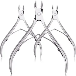 Coupe-ongles professionnel en acier inoxydable, outils de manucure, 3 pièces/ensemble