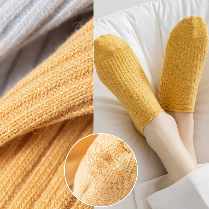 Spring Summer Women Low Cut No Show Shoe Insoles Double Needle Cotton 7A Antibacterial Odor Control Silicone Non Slip