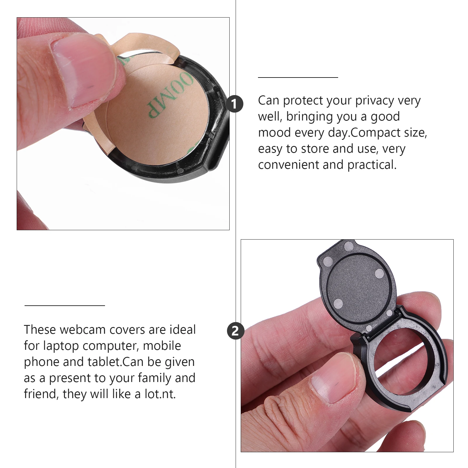 

5pcs Webcam Privacy Cover Camera Protector Dustproof Laptop Phone Tablet Accessories Cartoon Sticker Compact Size Safe Practical