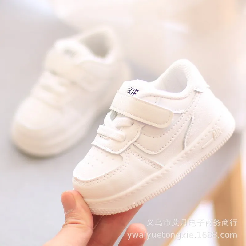 

New Seasons Baby Shoe PU Leather Boys Girls Sneakers Toddler Children Baby First Walking Shoes PU White Kids Casual Sports Shoes