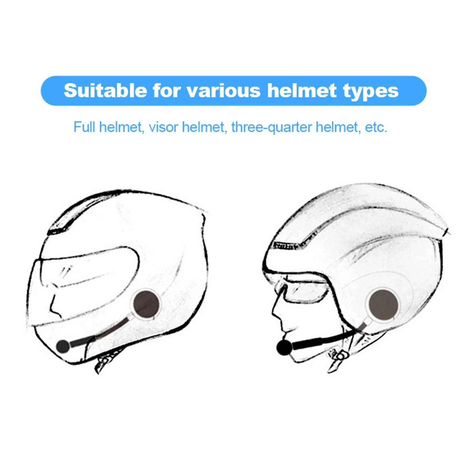 Motorcycle Motorcycle Helmet Headset 1 Pair Motorcycle Helmet BT Headset Headphone Speakers Support Handsfree Calling - Aliexpress Deal