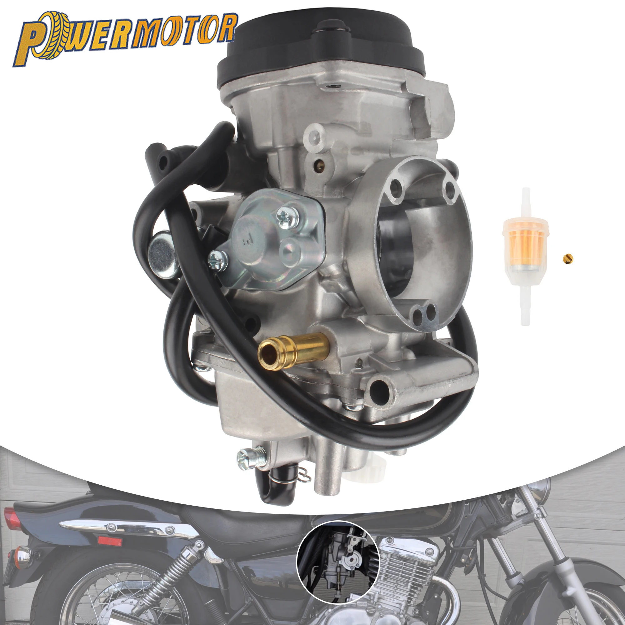 

32mm 4-stroke Motorcycle Carburetor for SUZUKI GZ250 1999-2015 Cruise Retro Supermoto 250CC Engine Metal Carb Modified Parts