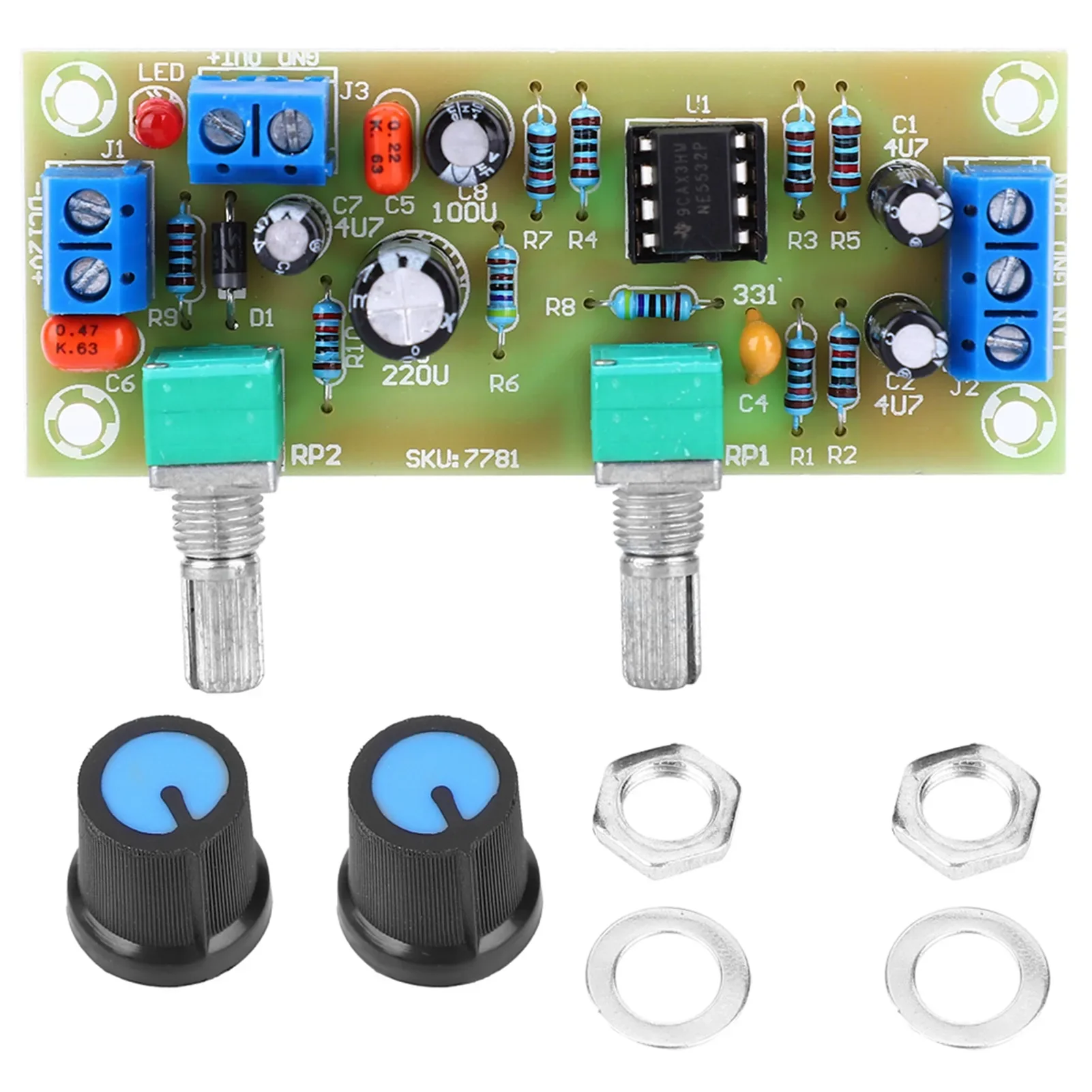 Fiberglass Board High Quality Low Pass Filter Subwoofer Volume Control Preamp Board Module DC12V NE5532 Printed Circuit Board