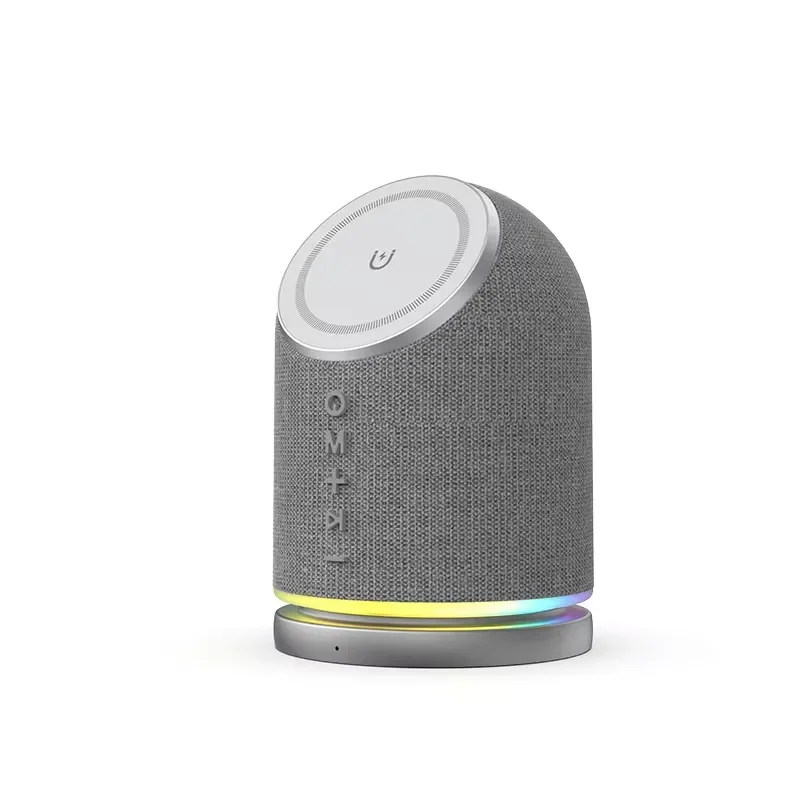 Multifunctional Magnetic Bluetooth Speaker Colorful RGB Ambient Light 5W Wireless Charging Portable Mini Audio Plastic Gift