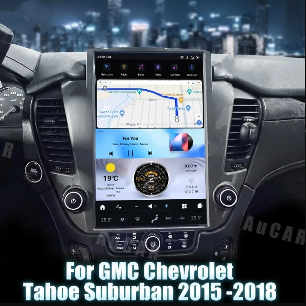 14.4 Inch Vertical 2K Screen For GMC Yukon / Chevroler Tahoe Suburban 2014~2020 Car Android Radio Head Unit Multimedia Carplay