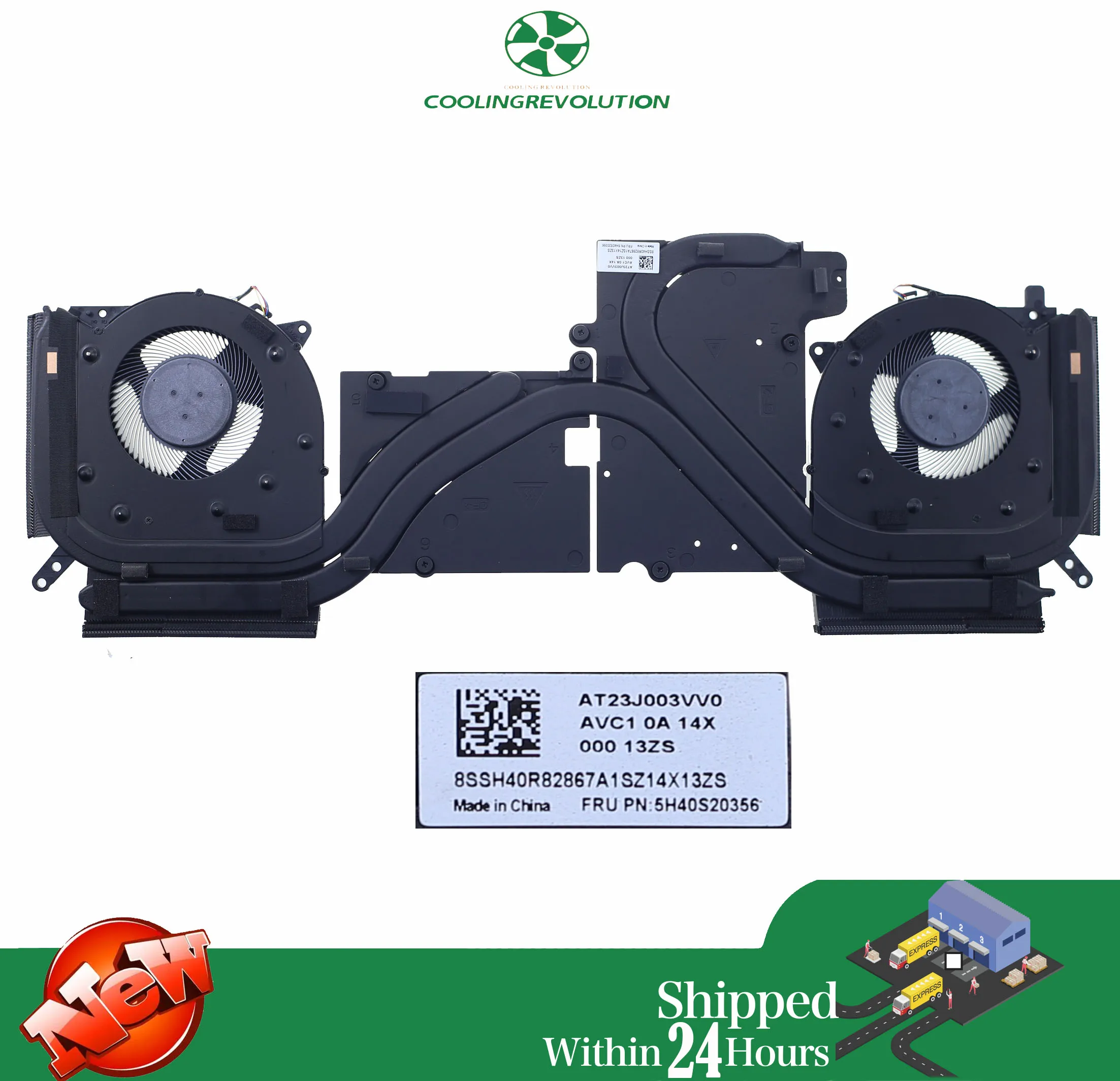 Вентилятор радиатора процессора ноутбука FRU PN: 5H40S20356