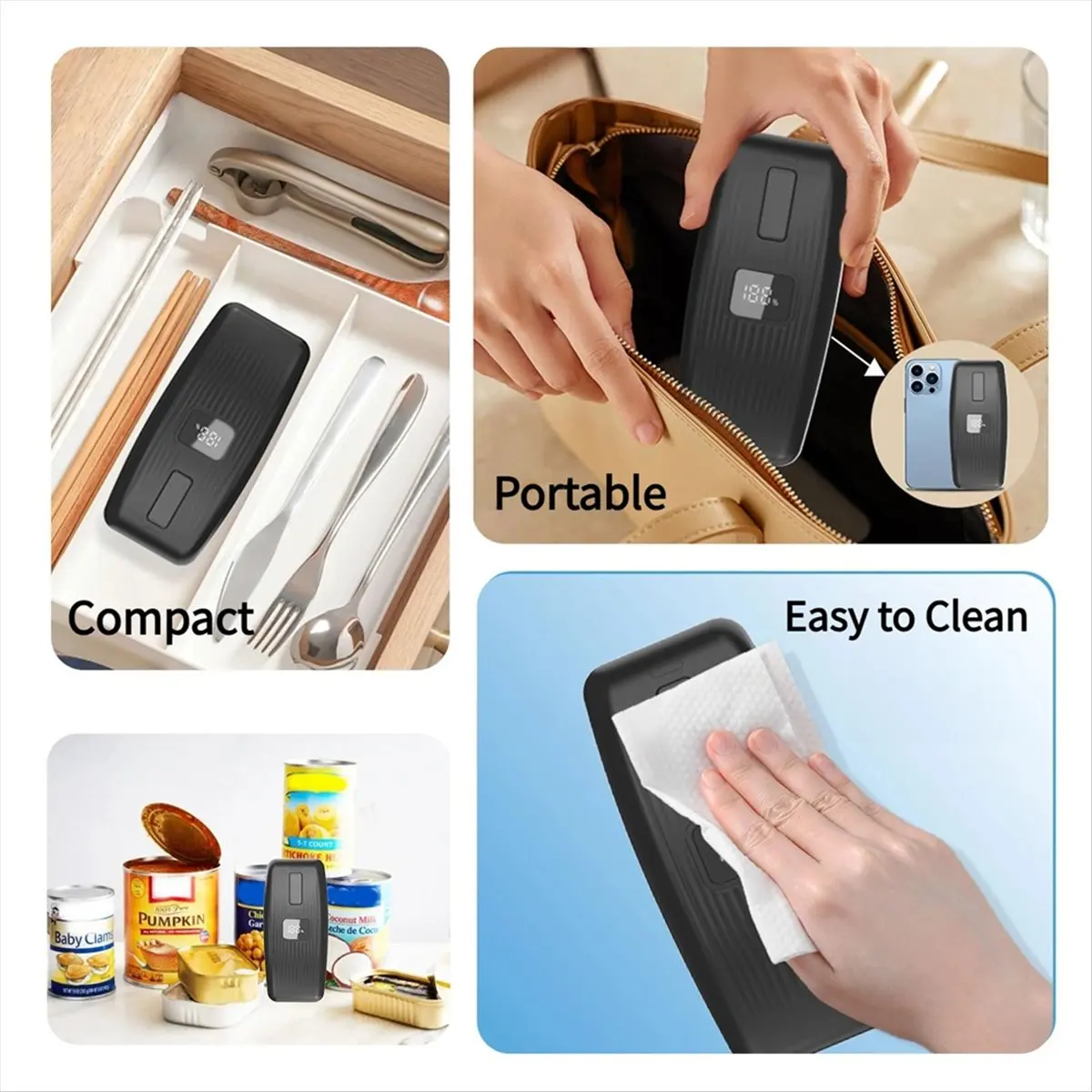 BHBL Electric Can Opener - One-Touch Hands-Free Automatic Can Opener for Works on All Can Types, Food-Safe Kitchen Gadgets view 6