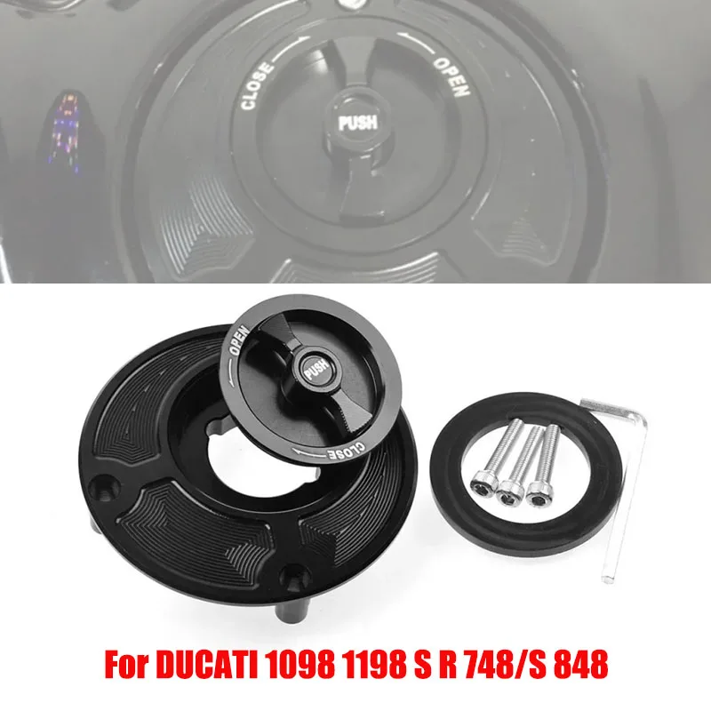 

CNC Motorcycle Fuel Tank Cap For DUCATI 1098 1198 S R 748/S 848 EVO 996 Front Oil Gas Airbox Cover Modified Parts Quick Release