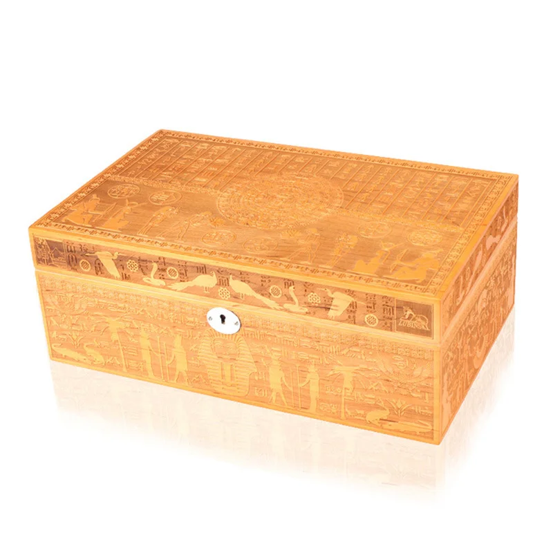 

Cigar Humidor Hand Carved Craft Cedar Wood Material Smoking Accessories