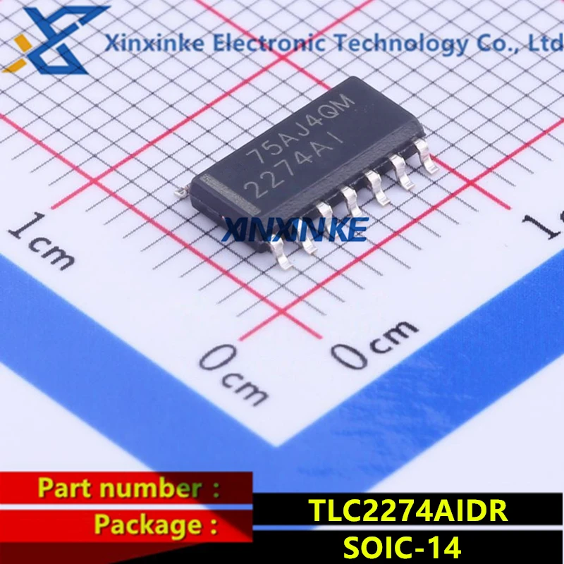 TLC2274AIDR 2274AI SOIC-14 Precision Amplifiers Advanced LinCMOS Rail-To-Rail Quad Low Noise Amplifier Chip