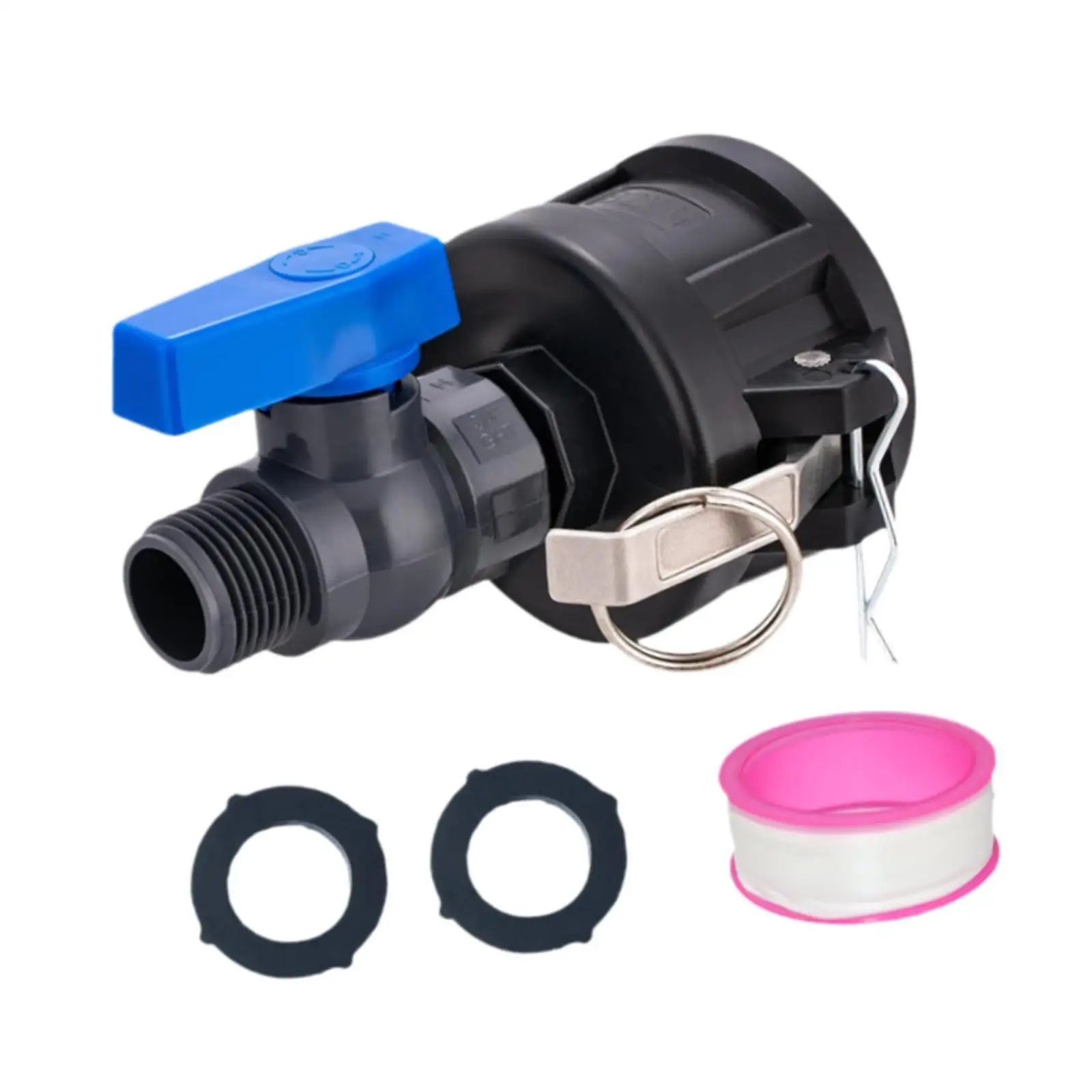 IBC Tote Valve Garden Hose Connector with Ball Valve Easy Installation IBC Tote Water Tank Adapter 3-size IBC Tote Tank Adapter